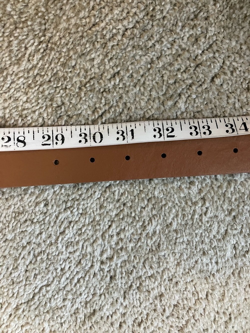 Double Ring Tan Waist Belt with Gold Buckle - Picture 3 of 5